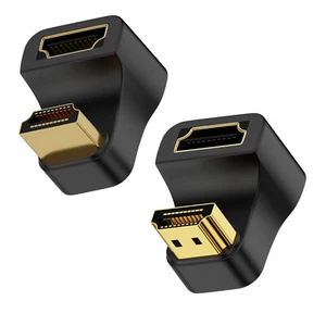 HDMI2.1 U-shaped Male To Female Adapter 8K 60Hz 4K 120Hz 48Gbps Connector UHD - Picture 1 of 21