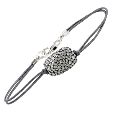 Swarovski ATELIER UN Womens Power Bracelet Gray & Black Diamond Crystal - Image 1 of 4