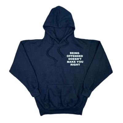 A**holes Live Forever Offended Drawstring Hoodie Size Small Black Athleisure - Image 1 of 4