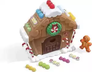 Step2 My First Gingerbread House, Kids Interactive Christmas Toy, Includes 20 Pi - Picture 1 of 3