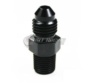4AN to 1/8 NPT Straight Adapter Fitting Black High Quality CNC Aluminum In Stock - Picture 1 of 2