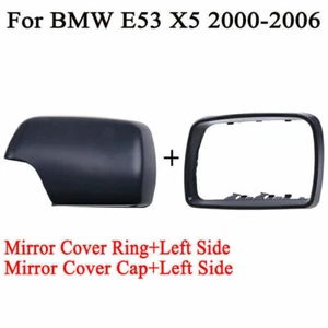Left Driver Side Rear View Mirror Cover Caps Ring Trim FOR BMW X5 E53 1999-2006 - Bild 1 von 8