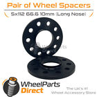 Wheel Spacers (2) Black 5x112 66.6 10mm for Audi A5 [B9] 16-20