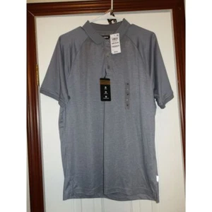Alfani Tech Performance Poloshirt feuchtigkeitsableitend atmungsaktiv grau Medium - Bild 1 von 3