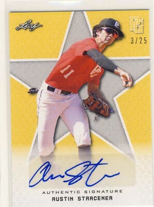 AUSTIN STRACENER 2020 Leaf Perfect Game PG Yellow AUTO /25 BAYLOR - Picture 1 of 1