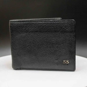 Hugo Boss Mens Wallet Bifold Leather Wallet Card Wallet Black - Picture 1 of 9