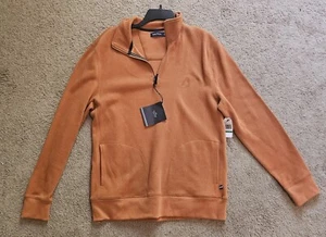 Nautica Windward Quarter Zip Pullover Herren Large Spiced Amber K63228 - Bild 1 von 3