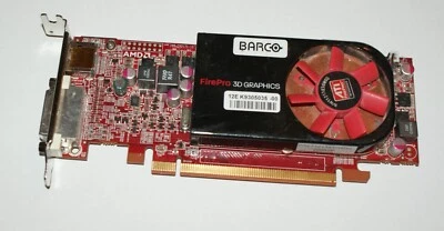 BARCO ATi FirePro V3800 512Mb 3D DVI/DisplayPort PCIE Low Profile Graphics Card - Image 1 of 3