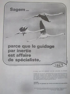 1/1982 PUB SAGEM SYSTEME INERTIEL ETNA ULISS FLAMAND ROSE PINK FLAMINGO AD - Picture 1 of 1