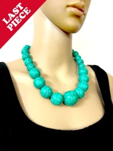 N6193 Ethno Handarbeit Chic Boho Halsband Zigeuner Mode Harz Perlen Grob Halskette - Bild 1 von 10
