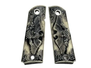 COOL EAGLE DESIGN RESIN GRIP FOR COLT 1911 KIMBER CLONES SPRINGFIELD FREE SHIP - Picture 1 of 7
