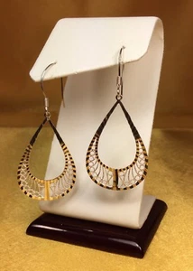 925 Sterling Silber filigrane Haken Ohrhänger edler Schmuck - Bild 1 von 5