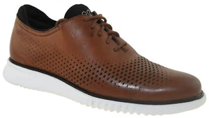 Cole Haan Men's 2.ZeroGrand Laser Wingtip Oxford Tan/Ivory Style C27879 - Picture 1 of 3