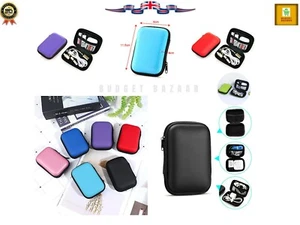 NEW HARD EVA SHELL PORTABLE CASE BOX Headset Earphone Earbud Storage Pouch Bag - Picture 1 of 45