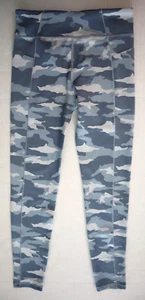 Athleta Girl's Sz M (8-10) Blue Camo Hi-Rise Stash Your Treasures Tight Leggings - Picture 1 of 11