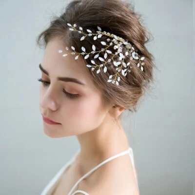 Bridal Headdress Exquisite High-end Wedding Jewelry Crystal Hair Comb NEW - Image 1 of 4