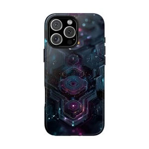 Neon Matrix Geometry - Phone Cover Case for iPhone | Galaxy | Pixel - Zdjęcie 1 z 255