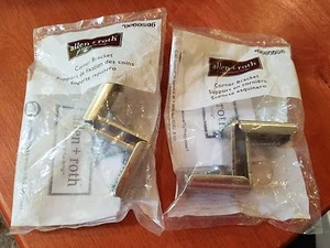 Allen + Roth Corner Bracket 0060596 NEW!  Lot of 2 - Nickel Finish  - Picture 1 of 5