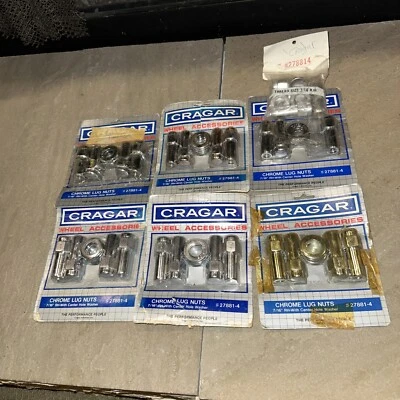 Rare NOS Cragar Chrome Lug Nuts 7/16 20 RH 27881-4  - Image 1 of 3