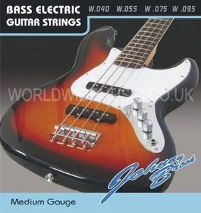 Set of Johnny Brook Bass Guitar Strings Medium Gauge -  .040, .055, .075 & .095 - Picture 1 of 3