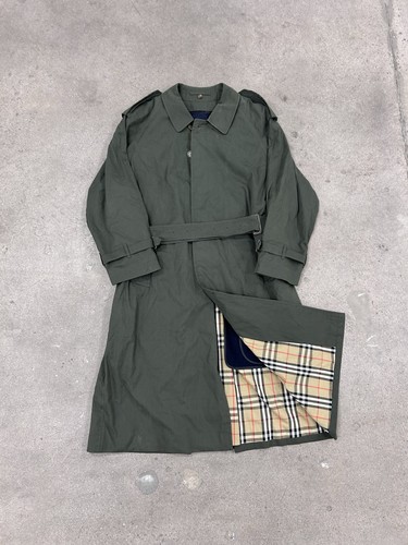 Burberry trench uomo vintage cotone verde taglia xl