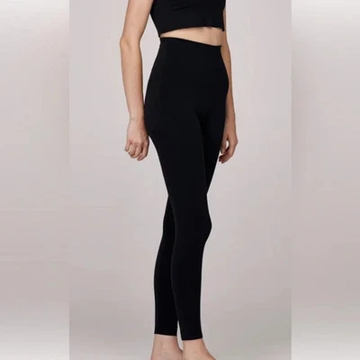 WONE Black High Rise Contour Leggings SZ S NWOT - Image 1 of 4