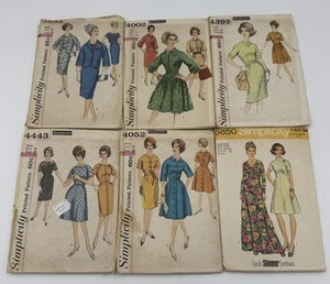 6 - Vtg 50s & 60s Dress Patterns 3832, 4002, 4393, 4443, 4052, 5850 - Picture 1 of 9