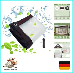 Transparente Plane Mit Ösen  Abdeckplane Durchsichtig seitenteile pavillon Pl... - Bild 1 von 9