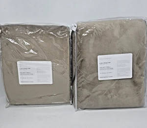 Pottery Barn Set of 6 Panels Velvet Twill Blackout Curtains Taupe 50"x108" - Picture 1 of 8