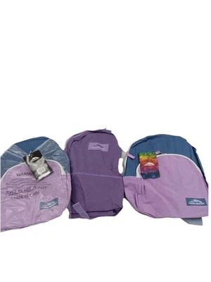Trailmaker New 16" Purple Adjustable Straps Backpack Front Pocket Set 3 Unisex - Image 1 of 4