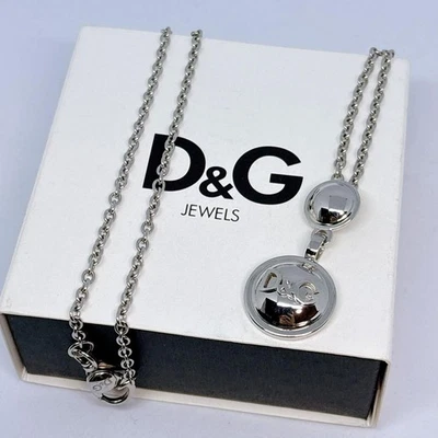 [Collana catena con logo in argento Dolce & Gabbana con scatola - Immagine 1 di 4
