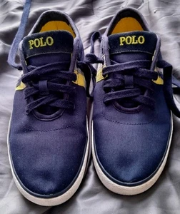 Ralph Lauren Hanford Herren-Sportschuhe marineblau niedrig geschnitten Canvas UK-Größe 6 - Bild 1 von 14