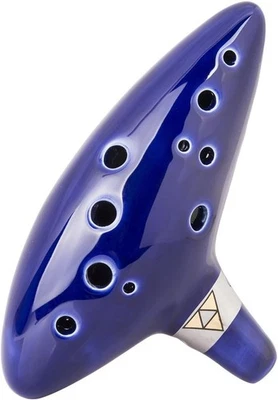 TOTMC Legend of Zelda Ocarina Time Triforce Link 12 Hole Blue,Gold,Silver  - Image 1 of 4