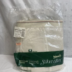 ST JOHNS BAY schwere Thermo knöchellange Schubladen Herren XL hoch 100 % Baumwolle - Bild 1 von 9