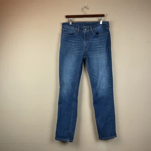 Levi's 541 Jeans Uomo 34 X 32 Blu Denim Elasticizzato Dritto Cotone Spandex - Foto 1 di 12