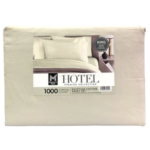 Member's Mark Hotel 1000 Thread Count Egyptian Cotton 6 Pc Sheet Set, King Size - Picture 1 of 2