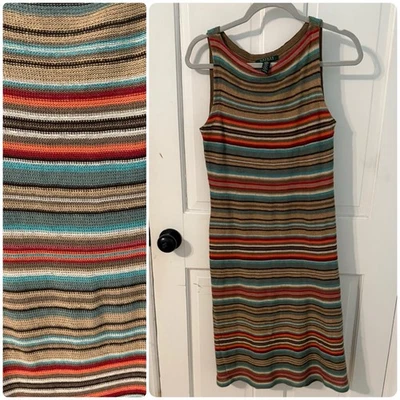 Vestido de mujer Lauren Ralph Lauren a rayas con tirantes talla S Foto 1 de 4