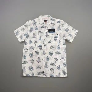$58 MSRP New Men's Salt Life Tell No Tale Live Salty White Medium - Picture 1 of 10