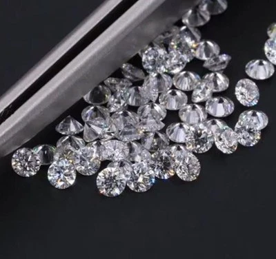 Certified 1 mm Round Cut CVD Diamond J Color I3 Clarity 15 Pcs Diamond Lot - Image 1 of 4