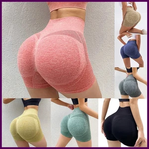 Damen Shorts Sport für Frauen Neu Radfahren Jogging Fitness High Waist Push Up Gym - Bild 1 von 31