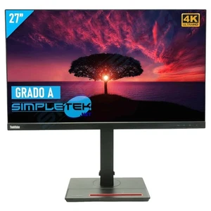 Lenovo P27U 27 " 4K Ultra HD Monitor Gaming Editing PC Rendering Usb-C HDMI ( Dp - Picture 1 of 8