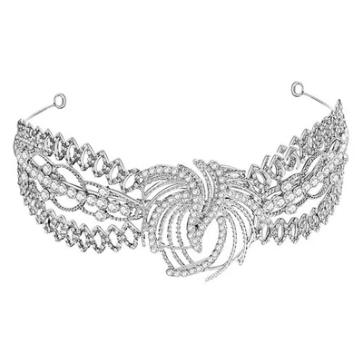  Tiara nuziale con strass Copricapo di cristallo Splendido copricapo da sposa - Immagine 1 di 4