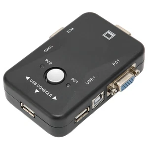 USB 2.0 KVM 1920x1440 2 Port Dual Monitor KVM For WIN95 98 98S NEW - Afbeelding 1 van 12