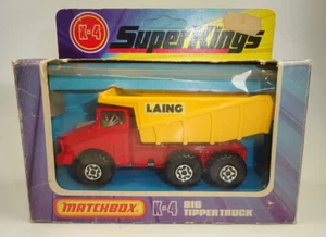 Matchbox Superking K-4C Big Tipper rojo y amarillo "LAING"" superior en caja - Imagen 1 de 7