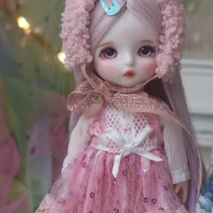 16 cm 1/8 BJD Puppe Mädchen Puppe mit Wechsel rosa Kleid Schuhe rosa Perücken Make-up - Bild 1 von 9