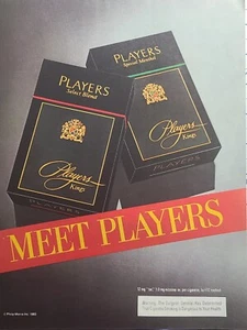 Anuncio impreso vintage de Philip Morris de Players Cigarette 1983 *Ver descripción** - Imagen 1 de 2