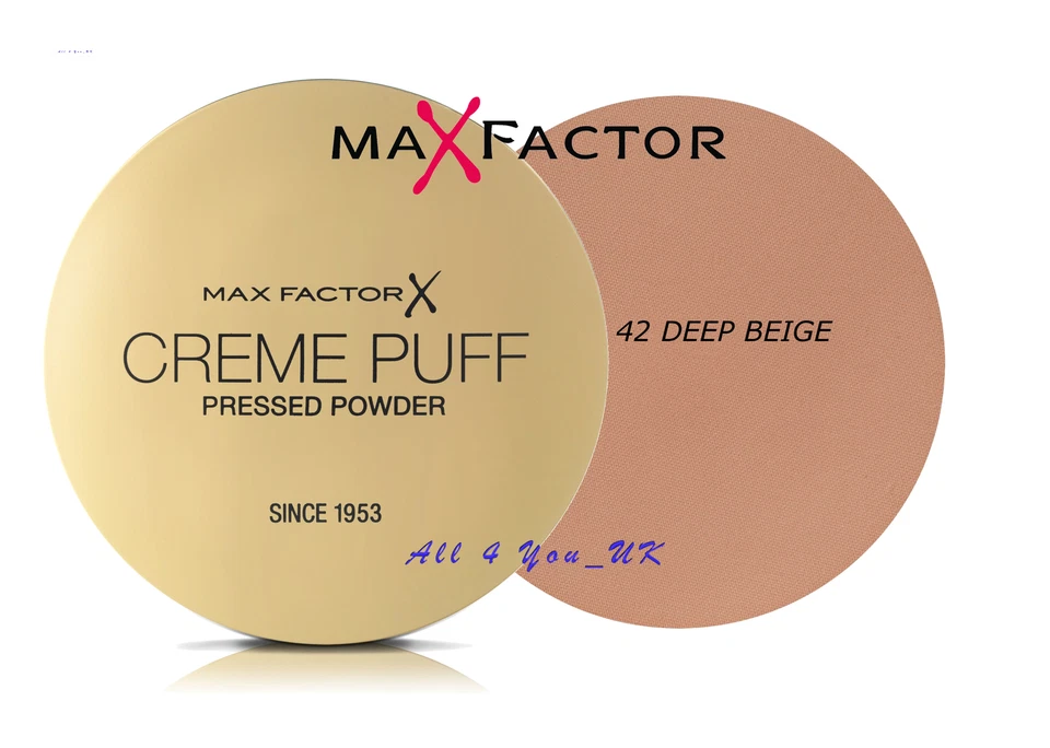Max Factor Creme Puff Compact Powder -  42 DEEP BEIGE - Image 1 of 1
