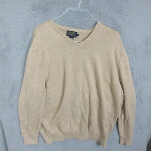 Pendleton Sweatshirt Men Extra Large Brown Cashmere Pullover Grandpa - Picture 1 of 9