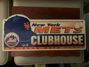 NEW YORK METS CLUBHOUSE SIGN MLB GRAPHICS PLASTIC BASEBALL DATED 1998 - Picture 1 of 2