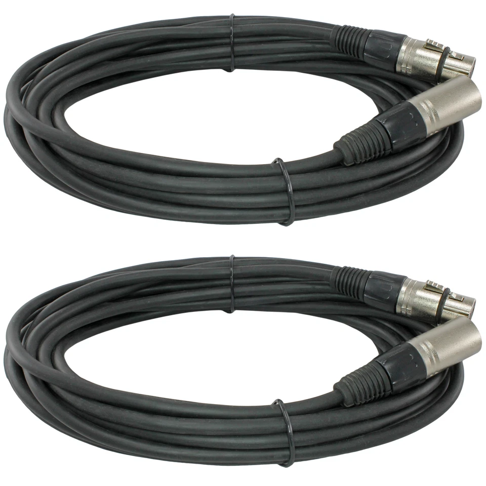2 50 ft xlr male to female Shielded powered speaker audio Cable microphone cord - Image 1 of 1